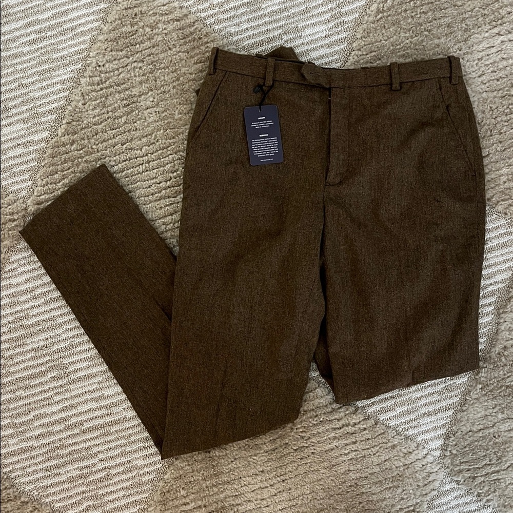 Rust Herringbone Tweed Vest and Pants - Picture 9 of 12